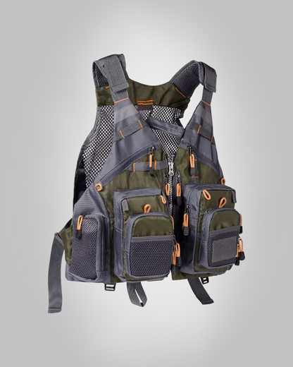 Gilet da pesca con tasche multiple 